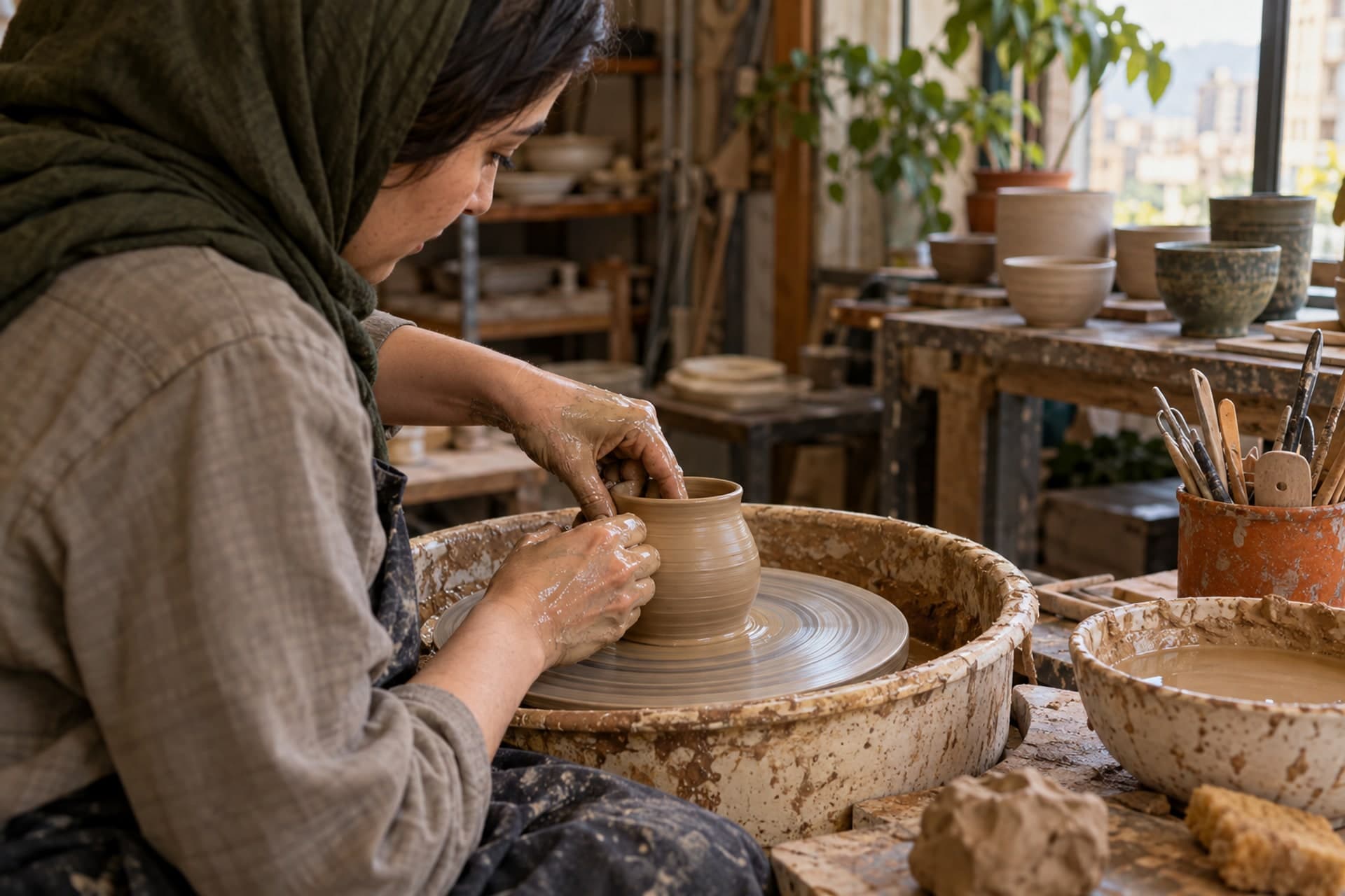 تصویرسازی اصلی برای هنردرمانی با سفال